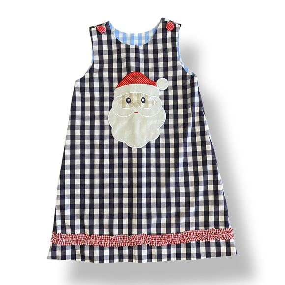 Girls Reversible Holiday Dress Santa Christmas Pumpkin Fall Outfit Size 6 - Picture 1 of 5